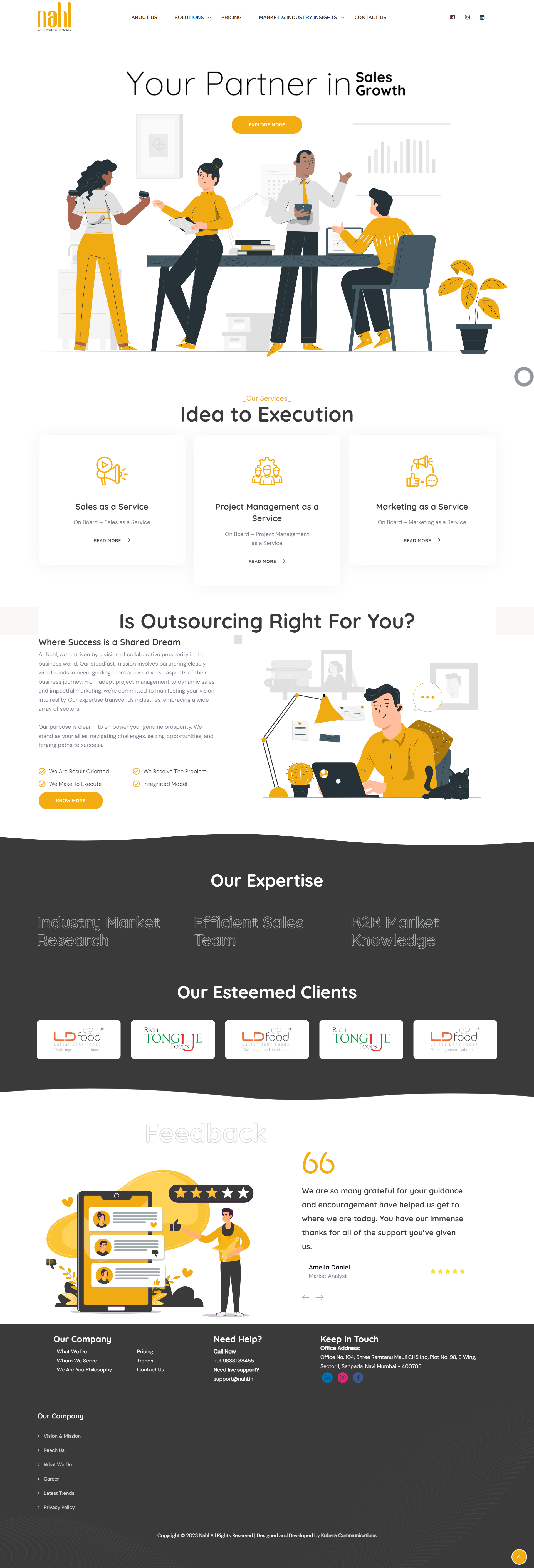 Nahl Logistics web design